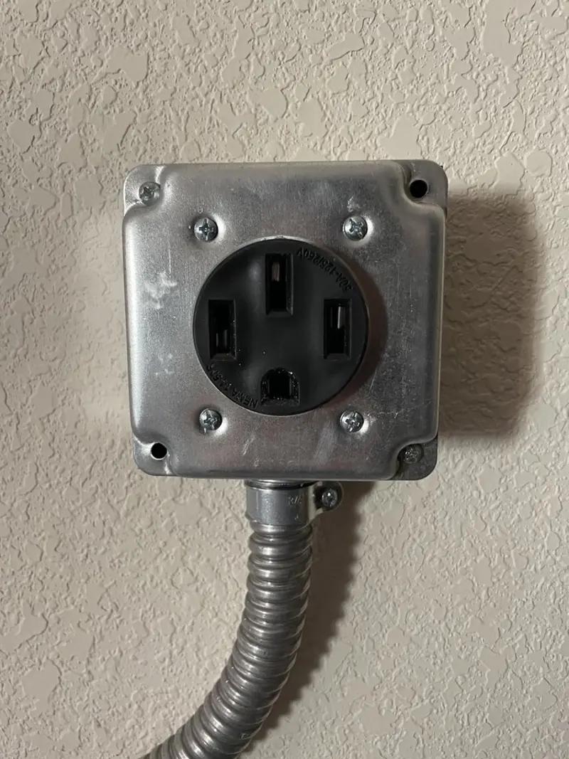 NEMA 14-50 outlet installed for Smart Home Electrical in Ballinger